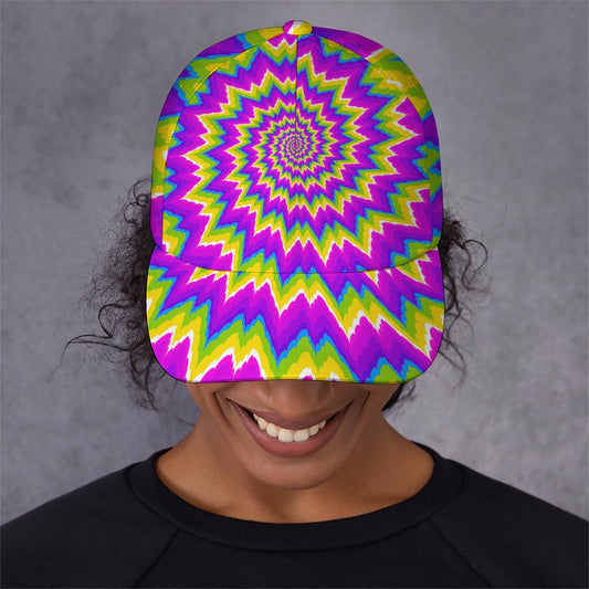 Abstract Spiral Moving Optical Illusion Baseball Cap