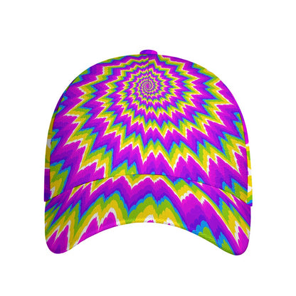 Abstract Spiral Moving Optical Illusion Baseball Cap