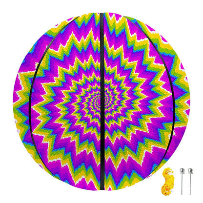 Abstract Spiral Moving Optical Illusion Basketball