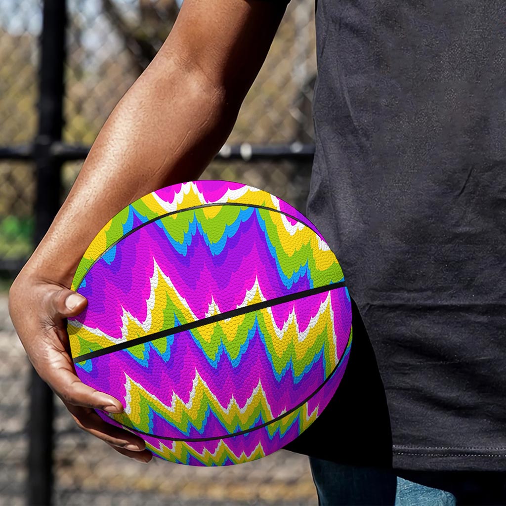 Abstract Spiral Moving Optical Illusion Basketball