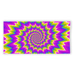 Abstract Spiral Moving Optical Illusion Beach Towel