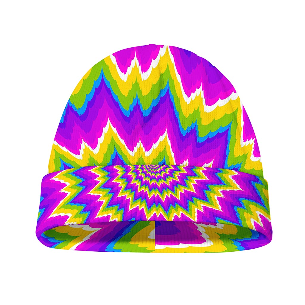 Abstract Spiral Moving Optical Illusion Beanie