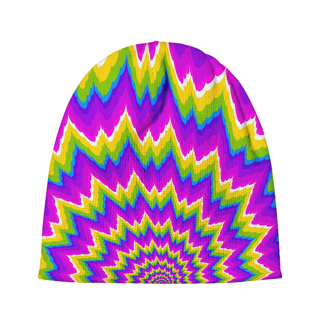 Abstract Spiral Moving Optical Illusion Beanie