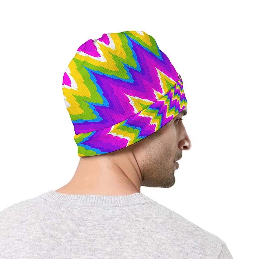 Abstract Spiral Moving Optical Illusion Beanie