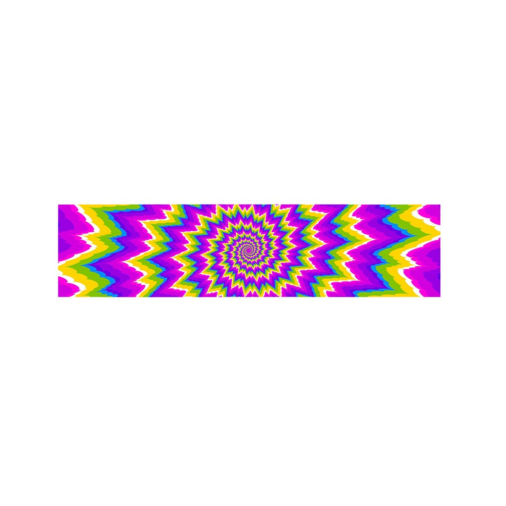 Abstract Spiral Moving Optical Illusion Bed Runner