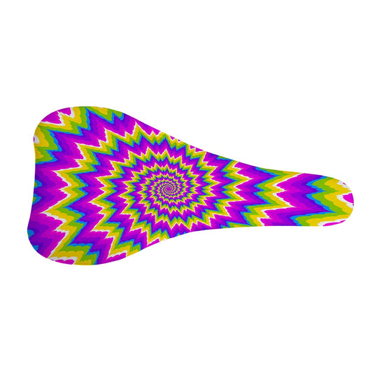 Abstract Spiral Moving Optical Illusion Bicycle Seat Cover