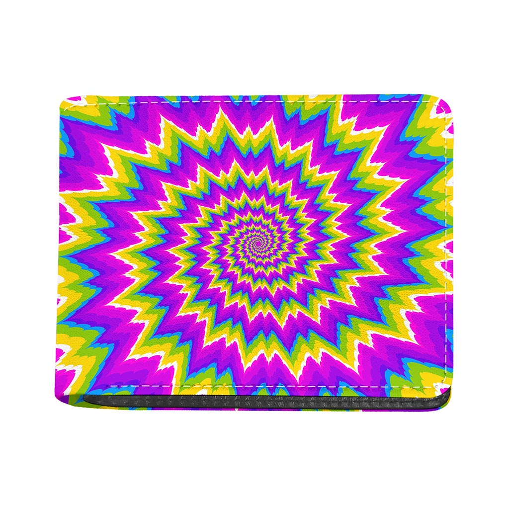 Abstract Spiral Moving Optical Illusion Bifold Wallet