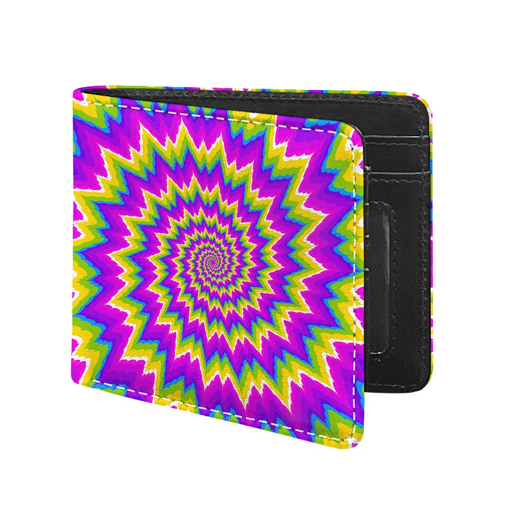 Abstract Spiral Moving Optical Illusion Bifold Wallet