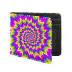 Abstract Spiral Moving Optical Illusion Bifold Wallet