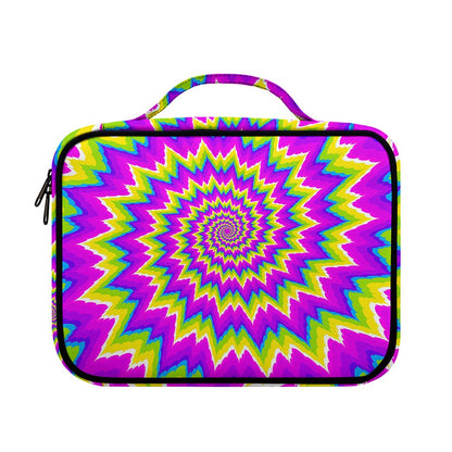 Abstract Spiral Moving Optical Illusion Briefcase Bible Bag