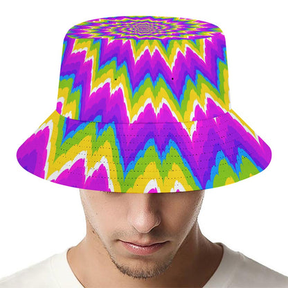 Abstract Spiral Moving Optical Illusion Bucket Hat