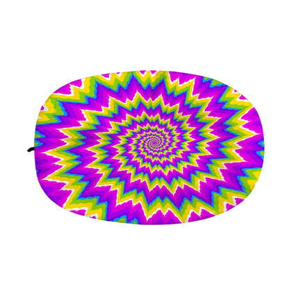 Abstract Spiral Moving Optical Illusion Car Side Mirror Covers