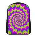 Abstract Spiral Moving Optical Illusion Casual Backpack