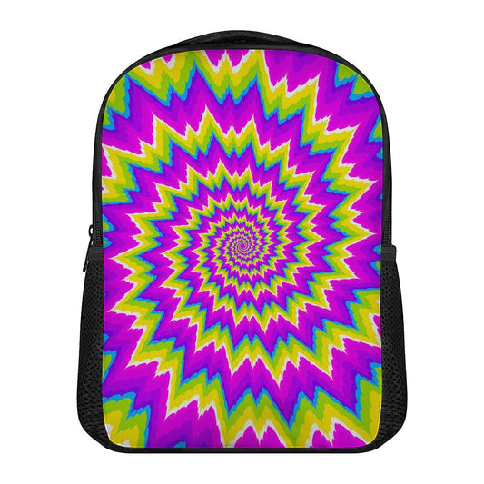 Abstract Spiral Moving Optical Illusion Casual Backpack