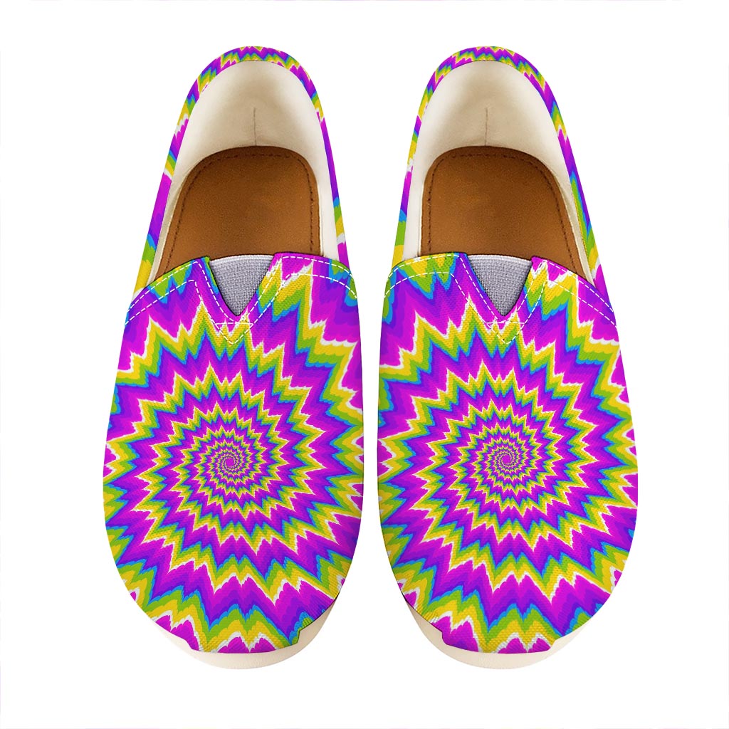 Abstract Spiral Moving Optical Illusion Casual Shoes