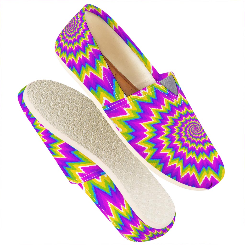 Abstract Spiral Moving Optical Illusion Casual Shoes