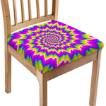 Abstract Spiral Moving Optical Illusion Chair Cushion Cover