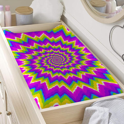 Abstract Spiral Moving Optical Illusion Changing Pad Cover