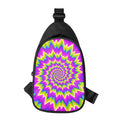 Abstract Spiral Moving Optical Illusion Sling Bag