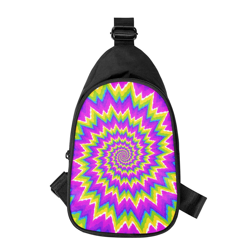 Abstract Spiral Moving Optical Illusion Chest Bag