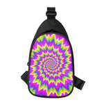 Abstract Spiral Moving Optical Illusion Chest Bag