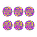 Abstract Spiral Moving Optical Illusion Coaster Set