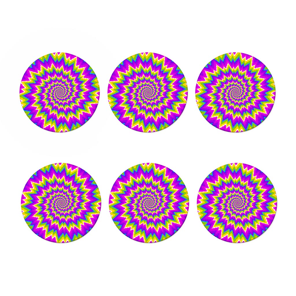 Abstract Spiral Moving Optical Illusion Coaster Set