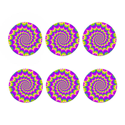 Abstract Spiral Moving Optical Illusion Coaster Set