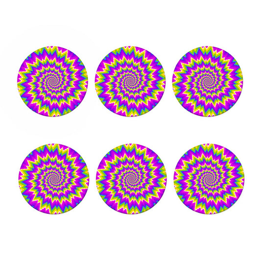 Abstract Spiral Moving Optical Illusion Coaster Set