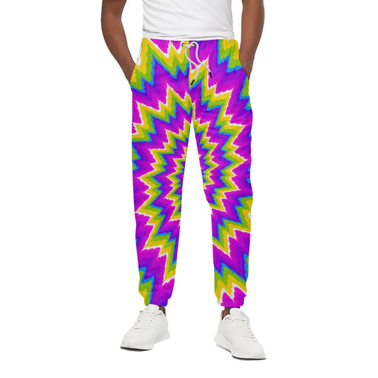 Abstract Spiral Moving Optical Illusion Cotton Pants
