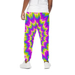Abstract Spiral Moving Optical Illusion Cotton Pants