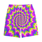 Abstract Spiral Moving Optical Illusion Cotton Shorts
