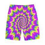 Abstract Spiral Moving Optical Illusion Cotton Shorts