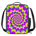 Abstract Spiral Moving Optical Illusion Crossbody Lunch Bag