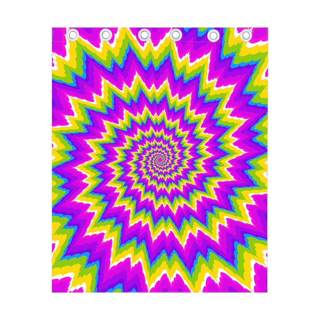 Abstract Spiral Moving Optical Illusion Curtain