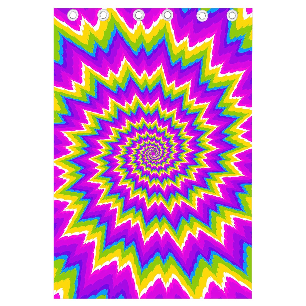 Abstract Spiral Moving Optical Illusion Curtain