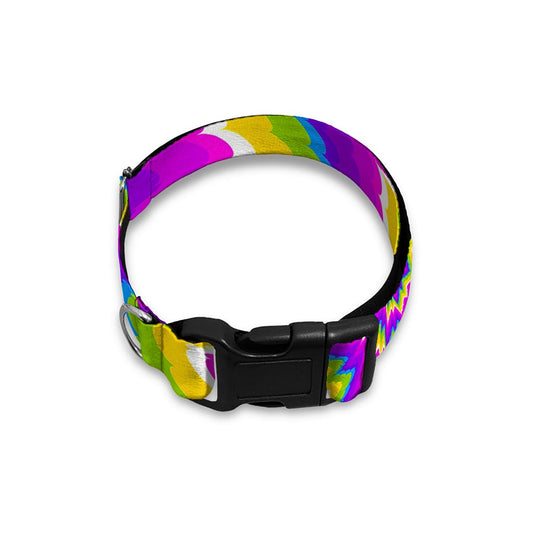 Abstract Spiral Moving Optical Illusion Dog Collar