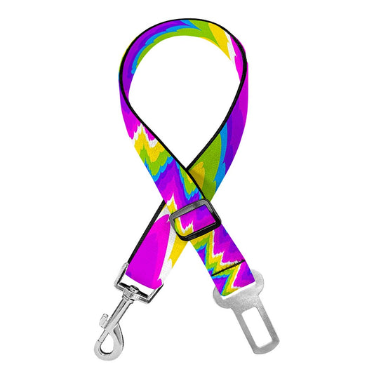 Abstract Spiral Moving Optical Illusion Dog Seat Belt