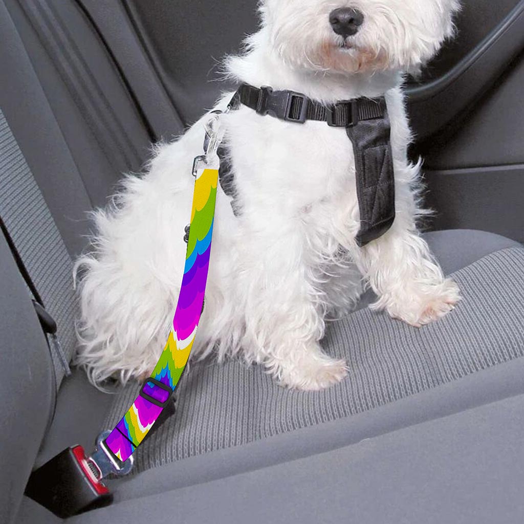 Abstract Spiral Moving Optical Illusion Dog Seat Belt