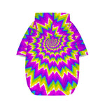 Abstract Spiral Moving Optical Illusion Dog Zip Up Hoodie