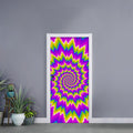Abstract Spiral Moving Optical Illusion Door Sticker