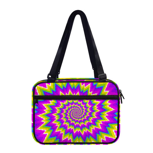 Abstract Spiral Moving Optical Illusion Double Strap Bible Bag