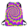 Abstract Spiral Moving Optical Illusion Drawstring Backpack
