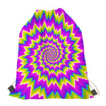 Abstract Spiral Moving Optical Illusion Drawstring Bag