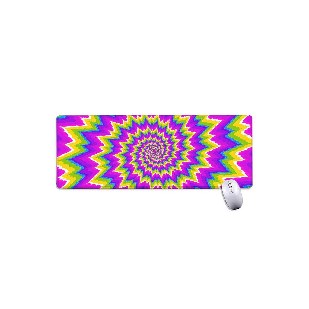 Abstract Spiral Moving Optical Illusion Extended Mouse Pad