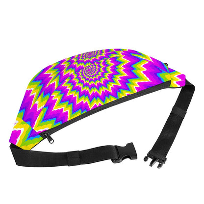 Abstract Spiral Moving Optical Illusion Fanny Pack