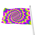 Abstract Spiral Moving Optical Illusion Flag