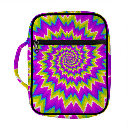 Abstract Spiral Moving Optical Illusion Front Pocket Bible Bag