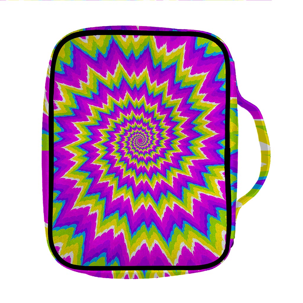 Abstract Spiral Moving Optical Illusion Front Pocket Bible Bag