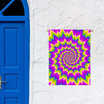 Abstract Spiral Moving Optical Illusion Garden Flag